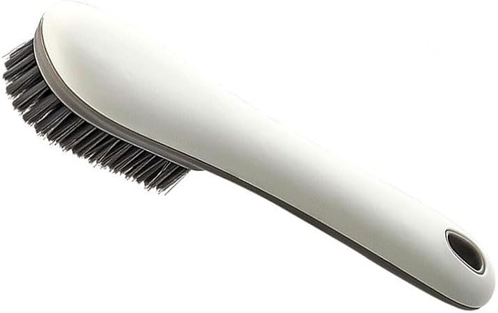 Shoe Brush Cleaning Brush Scrub Brush Laundry Brush, Household Cleaning Brushes Tool for Countertops Bathtubs, Clothes, Shoes, Floors, Bathroom, Carpet (White  Gray)
