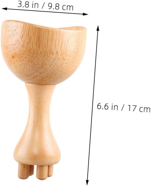 SOIMISS Dual Head Therapy Massage Tool Multi Functional Wooden Massage Cup for Shoulder Manual Massage Tools for Myofascial Release and Relaxation