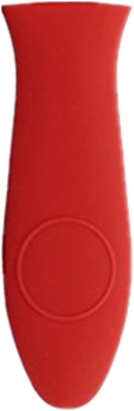 Kitchen Heat Silicone Hot Handle Holder Sets Pan Handle Cover Grip Cooking Utensils Handle Cover Egg Cooker Pan (Red, One Size)