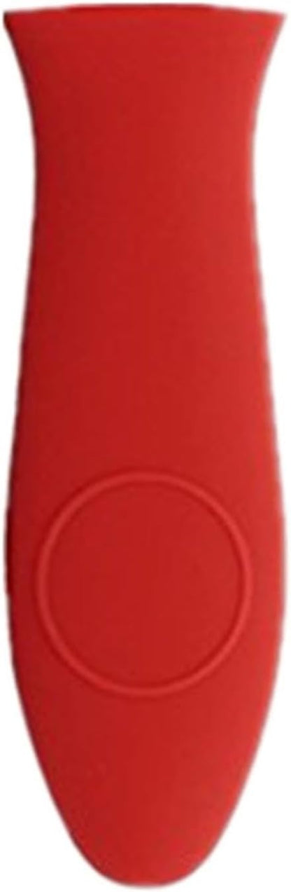 Kitchen Heat Silicone Hot Handle Holder Sets Pan Handle Cover Grip Cooking Utensils Handle Cover Egg Cooker Pan (Red, One Size)
