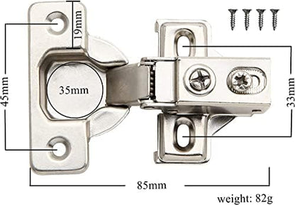 Face Frame Quiet Soft Close Cabinet Door Hinges, 12 Inch Overlay, with Built-in Metal Dampers, Strong Heavy Duty Steel for Kitchen Bathroom (2)