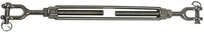 1/2" x 9" 316 Stainless Steel Jaw and Jaw Turnbuckles Marine Grade
