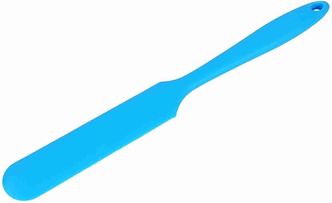 Silicone cream scraper for mixing spatula, kitchen baking brush (blue)