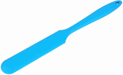 Silicone cream scraper for mixing spatula, kitchen baking brush (blue)