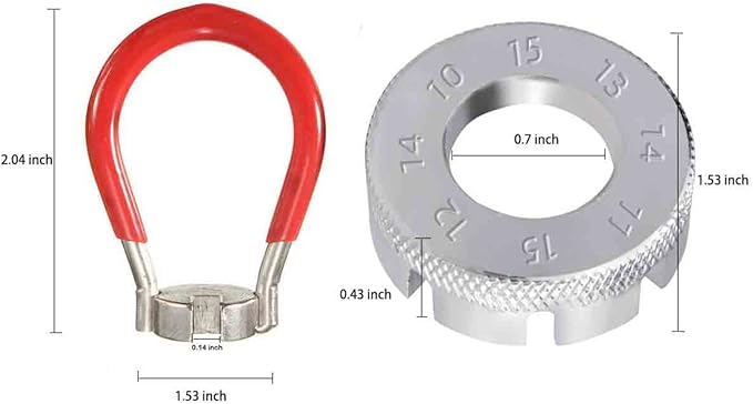 Bike Spoke Adjustment Wrench Bicycle Rim Truing Tool Set of 2