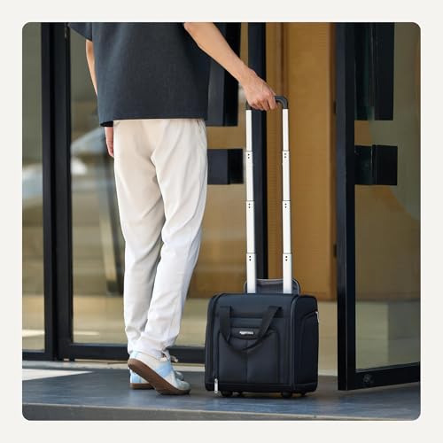 Basics Underseat Carry-On Luggage with Wheels and Handle, 14 Rolling Travel Bag