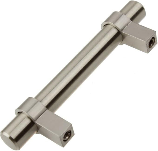 3" CC Solid Steel Euro Bar Cabinet Pull Stainless Steel - 4005-76-SS-1