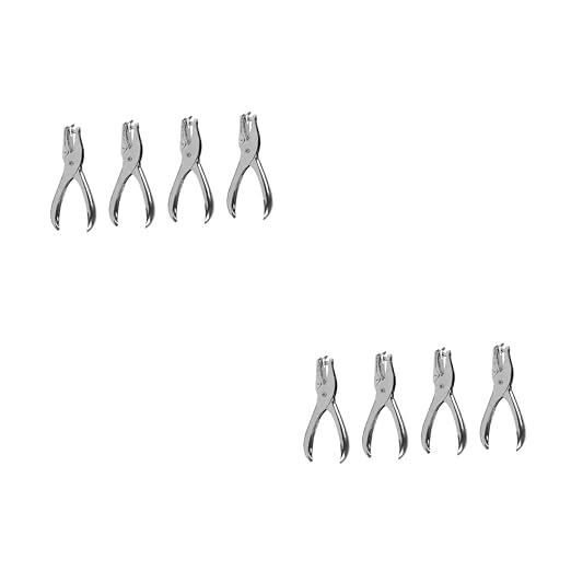 Operitacx 6pcs Ergonomic Handheld Hole Punchers Multifunctional Punching Tool for Cardboard Crafts for Document Binding Scrapbooks and Photo