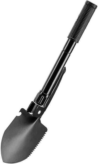 Barska Foldable Metal Shovel with Pick, Compass, and Bag for Camping, Gardening, Metal Detecting, etc, Black, One Size