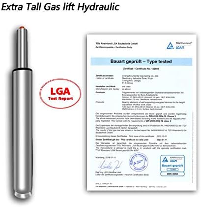 18" to 28" Long Adjustable Gas Lift Cylinder Tube for Bar Stool Drafting Chair Replacement Parts,Heavy Duty Hydraulic Pneumatic Cylinder Shock Piston (10" Lift Stroke)