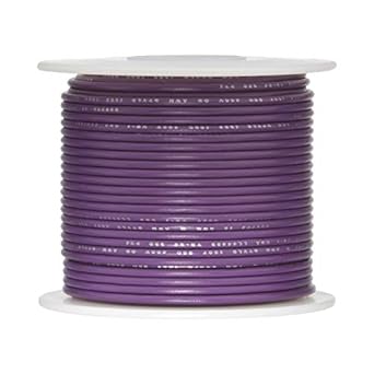 12 AWG Gauge SXL Automotive Stranded Hook Up Wire, 100 ft Length, Violet, 0.161" Diameter, 60 Volts