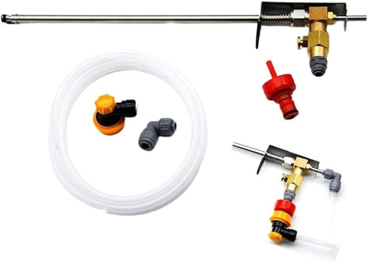 Stainless Bottle Filler Beer Gun, 1pcs stainless steel extended beer gun1PCS 5.6ft hose1 set of quick couplings,