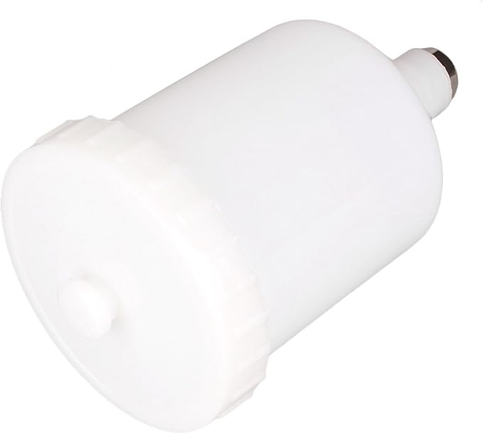 Mallofusa 600ml Spray Paint Gun Cup Air Gravity Feed Paint Spray Auto Car Pot Threaded Connector Capacity for Spray Gun White