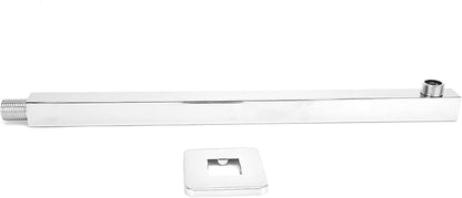 Shower Extension,G1/2in Stainless Steel Shower Head Extension Rod WallMounted Rainfall Shower Arm