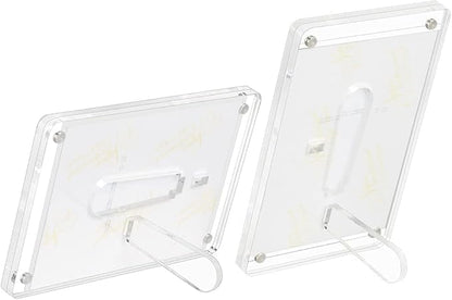 ECOSEAO 4x6 Minimalist Picture Frame Acrylic Glass Photo Frame with Magnetic Desktop Display Horizontally or Vertically