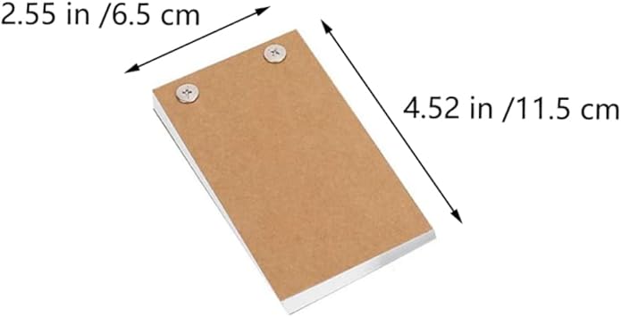 3Pcs Removable Screw Mini Memo Notepads Creative Scrapbook Drawing Paper Blank Pocket Notebooks for Writing for School Office and Daily Notes