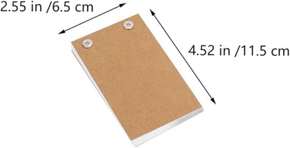 3Pcs Removable Screw Mini Memo Notepads Creative Scrapbook Drawing Paper Blank Pocket Notebooks for Writing for School Office and Daily Notes