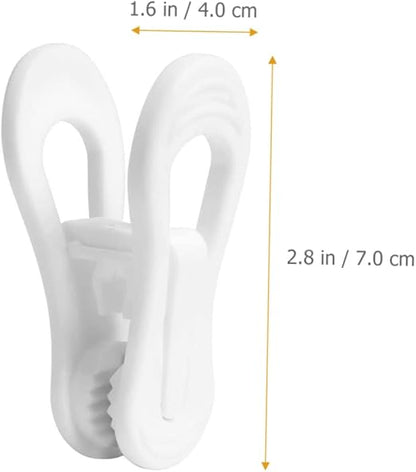20 Pcs Coat Hanger Peeler Slicer Multi Hanger Clothes Pegs Nonslip Hangers Pea Clips for Hangers Towel Clips Clothespins Multifunctional Pants Rack Hanger Pant Hanger White Plastic