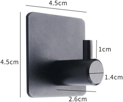 NevStp 123PCS Self Adhesive Wall Hook Black Gold Hanging Hooks for Wall Bathroom Towel Holder No Drill Bathroom Organaizer,1pcs Black