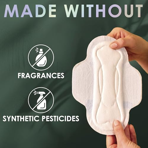 L. Ultra Thin Pads for Women, Regular Absorbency, Organic Cotton Top Layer, Unscented Pads with Wings, 112 Count (4 Packs of 28) 's Choice