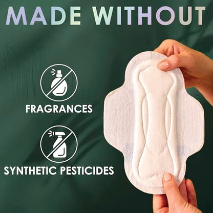 L. Ultra Thin Pads for Women, Regular Absorbency, Organic Cotton Top Layer, Unscented Pads with Wings, 112 Count (4 Packs of 28) 's Choice