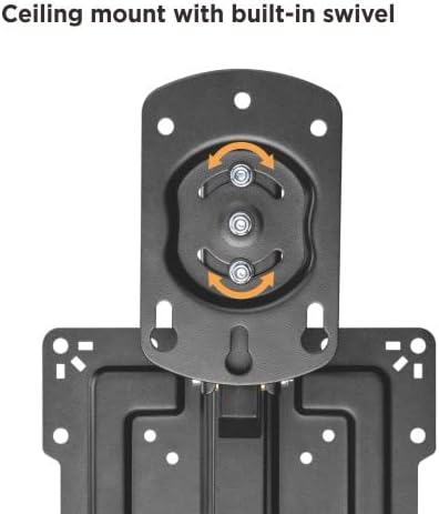 Mount Plus CM322 Flip Down TV and Monitor Roof Ceiling Mount  Fits Flat Screen 19 to 43 Inch  VESA Compatible 100x100, 200x200  Height Adjustable  Pitched Roof