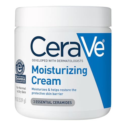 CeraVe Moisturizing Cream 19oz, Body and Face Moisturizer for Dry Skin, Body Cream with Hyaluronic Acid and Ceramides, Daily Moisturizer, Oil-Free, Fragrance Free, Non-Comedogenic, 19 Ounce ( $1.12 / oz )