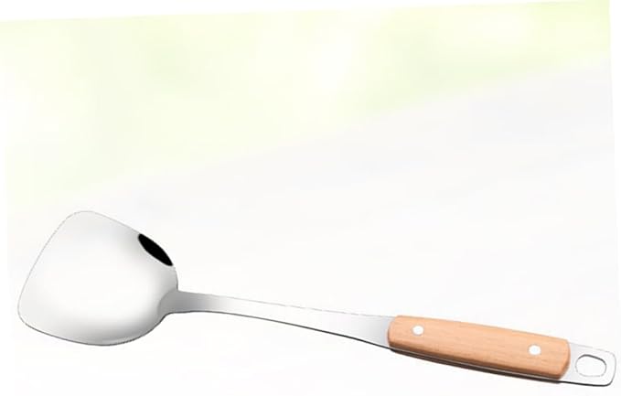 MAGICLULU Cooking Spatula Pancake Flipper Stainless Steel Turner Non-slip Wood Handle