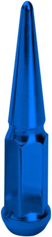 Thread Size: 12 x 1.25 Acorn Seat Solid Metal Spike Lug Nut Closed End Tuner Wheel Rim Tire Screw Refit, Blue