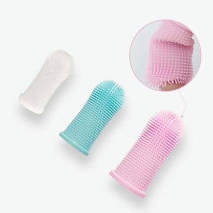 Soft Silicone Pet Dog Finger Toothbrush Pet Teeth Oral Cleaning Brush Pet Bad Breath Tartar Teeth