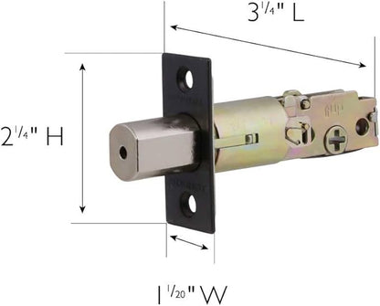 Design House 728279 2-Way Replacement Square Corner Deadbolt Latch Oil Rubbed Bronze