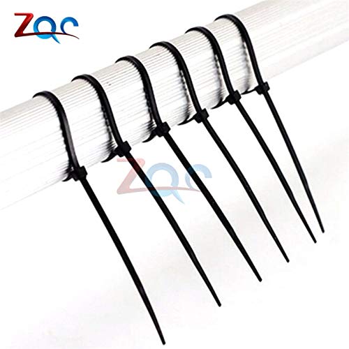 100Pcs 2.5200mm Self Locking Nylon Cable Ties 8 inch Plastic Zip Tie 18 lbs Black Wire Binding wrap Straps UL Certified 2.5X200