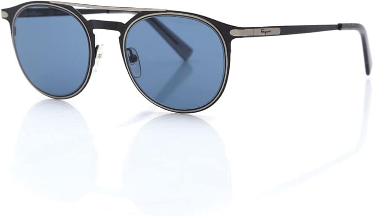 SALVATORE FERRAGAMO Oval Sunglasses SF186S 002 Matte Black 52mm
