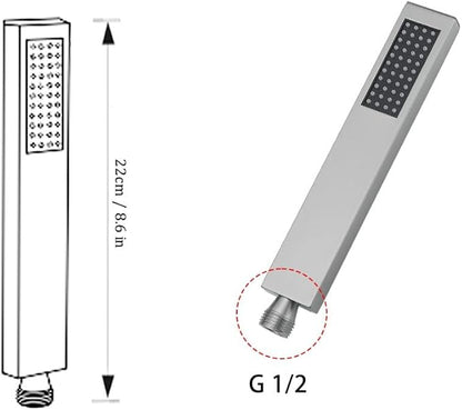 Hand Shower Wand Handheld Shower Spray High Pressure Single Function Luxury Hand Showerhead Brushed Nickel