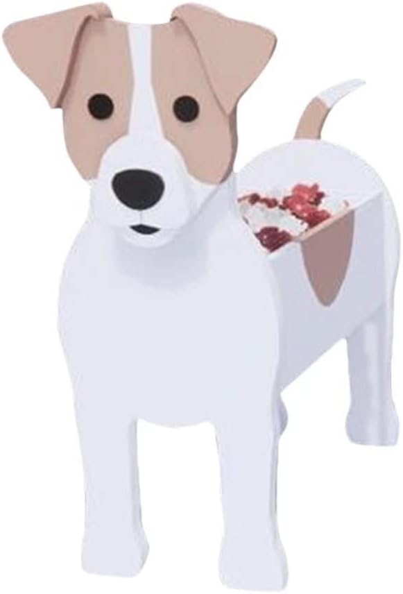 Dog Planter Plant Pots Animal Shaped Cartoon Large Planter Cute Dog Flower Pot for Home Office Garden Decoration Jack Russell Terrier