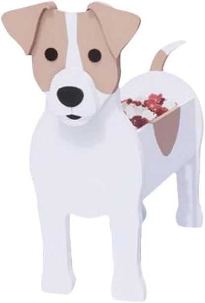Dog Planter Plant Pots Animal Shaped Cartoon Large Planter Cute Dog Flower Pot for Home Office Garden Decoration Jack Russell Terrier