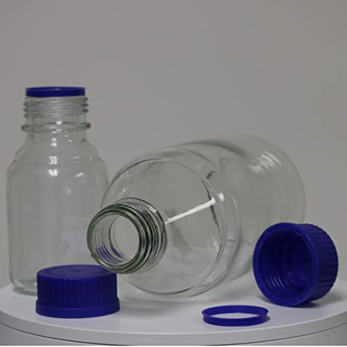 Karter Scientific 1000ml Glass Media Storage Bottles, Round, with GL45 Screw Cap, 251N4 (Single)