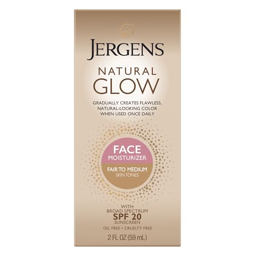Jergens Natural Glow Daily Facial Moisturizer, Fair to Med 2 fl oz (59 ml) (NO BOX)