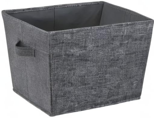 Household Essentials, Graphite 2 Pack Open Storage Bins, Medium-10 W x 11" D