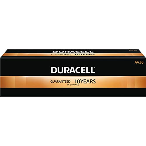Duracell MN15P36 Standard Battery, AA, Alkaline, PK36 Lighting, 36 Count (Pack of 1), Black