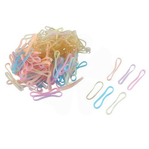 Rubber Foot Shaped Flexible Ponytail Hair Braid Tie Bands 40pcs Assorted Color by Unoopler