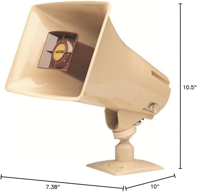 Valcom 5 Watt 1 Way Paging Horn - Beige (V-1030C)