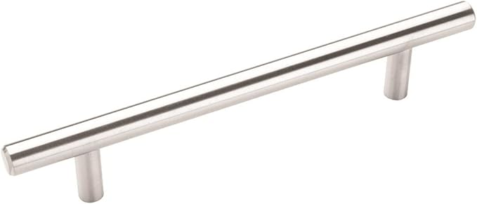 Amerock  Cabinet Pull  Sterling Nickel  5-116 inch (128 mm) Center to Center  Bar Pulls  1 Pack  Drawer Pull  Drawer Handle  Cabinet Hardware