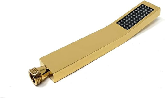 Cascada Contemporary Brass High Pressure Hand Held Shower | Single Setting Hand Shower (Polished Gold)