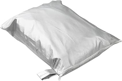 Boat Cover Yacht Outdoor Protection Waterproof Heavy Duty Silver Reflective 300D Oxford Fabric Anti-Smashing Durable and Tear Proof Fits V-Hull TRI-Hull Runabouts and Bass Boats 16-18FT