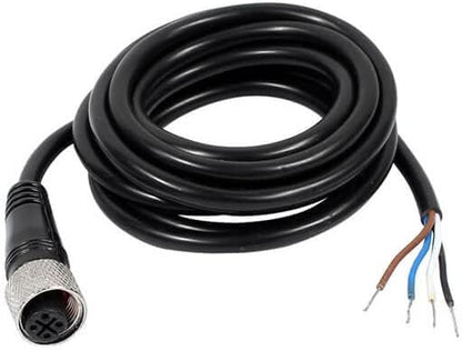 Elecbee 5pcs M12 Connector Cable Assembly Female Straight 4 Pin A Coding Overmolded Cable 0.5M AWG22