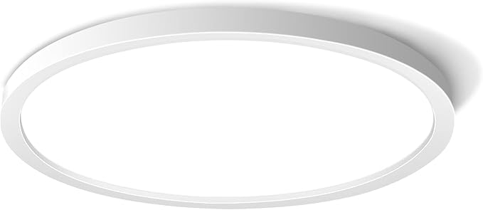 9 inch LED Flush Mount Ceiling Light Fixture, 5000K Daylight White 18W Flat Modern Ceiling Lighting, 1800LM Ceiling Lamp for Bathroom Porch, Kitchen, Bedroom, Living Room, Hallway