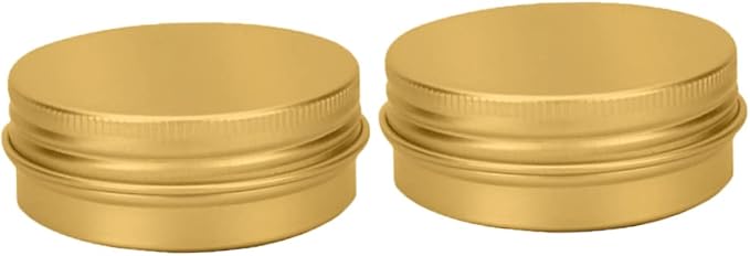 Aluminum Cream Box 30ml with Cover 10Pcs Golden - 8 Containers