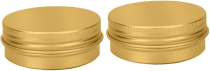 Aluminum Cream Box 30ml with Cover 10Pcs Golden