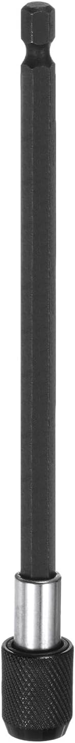HARFINGTON Magnetic Extension Chuck Adapter 6" 14 Inch Hex Shank Quick Release Bar Socket Screwdriver Bit Holder for Screwdriver Bits Nuts Drills Socket Driver Adapter, Black